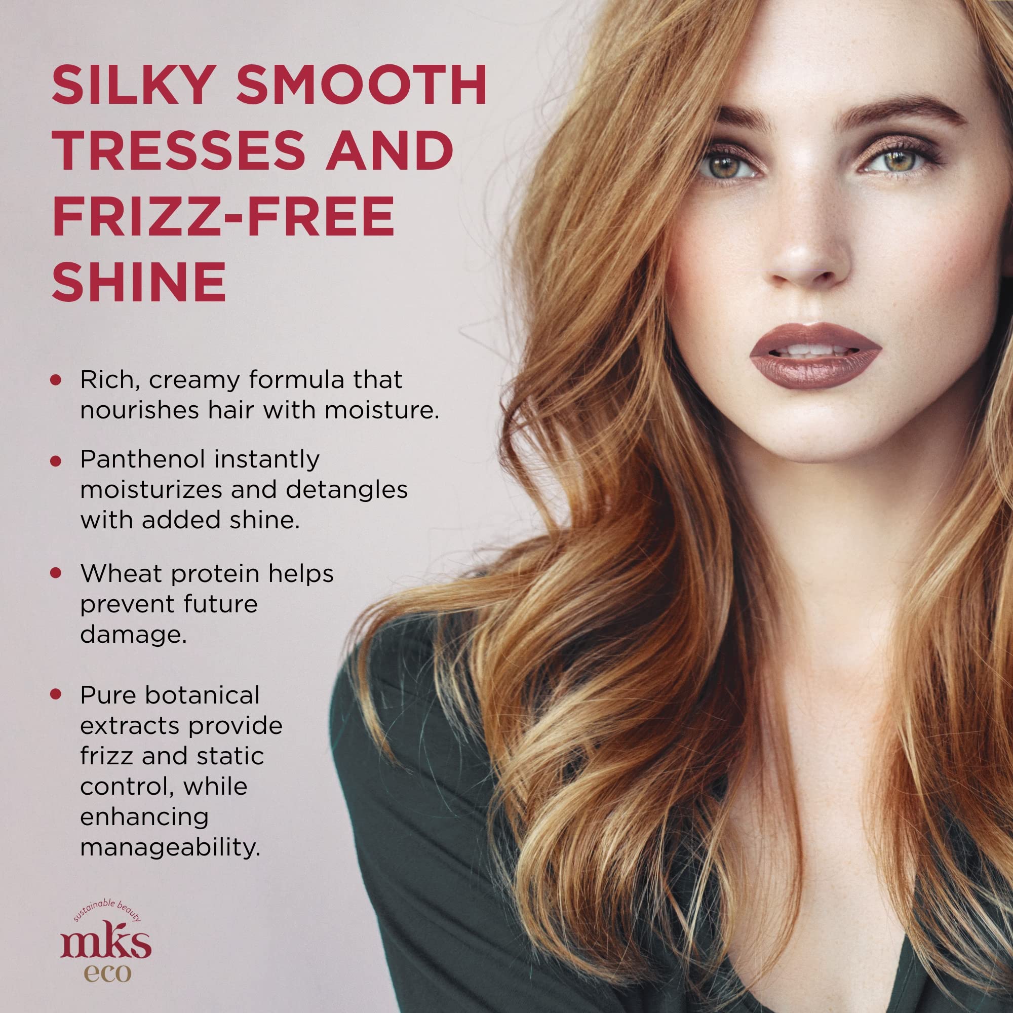 Earthly Body MKS Eco Hydrate Acondicionador Original, aplicación en cabello, resultados más manejables.