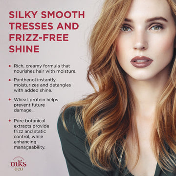 Earthly Body MKS Eco Hydrate Acondicionador Original, aplicación en cabello, resultados más manejables.