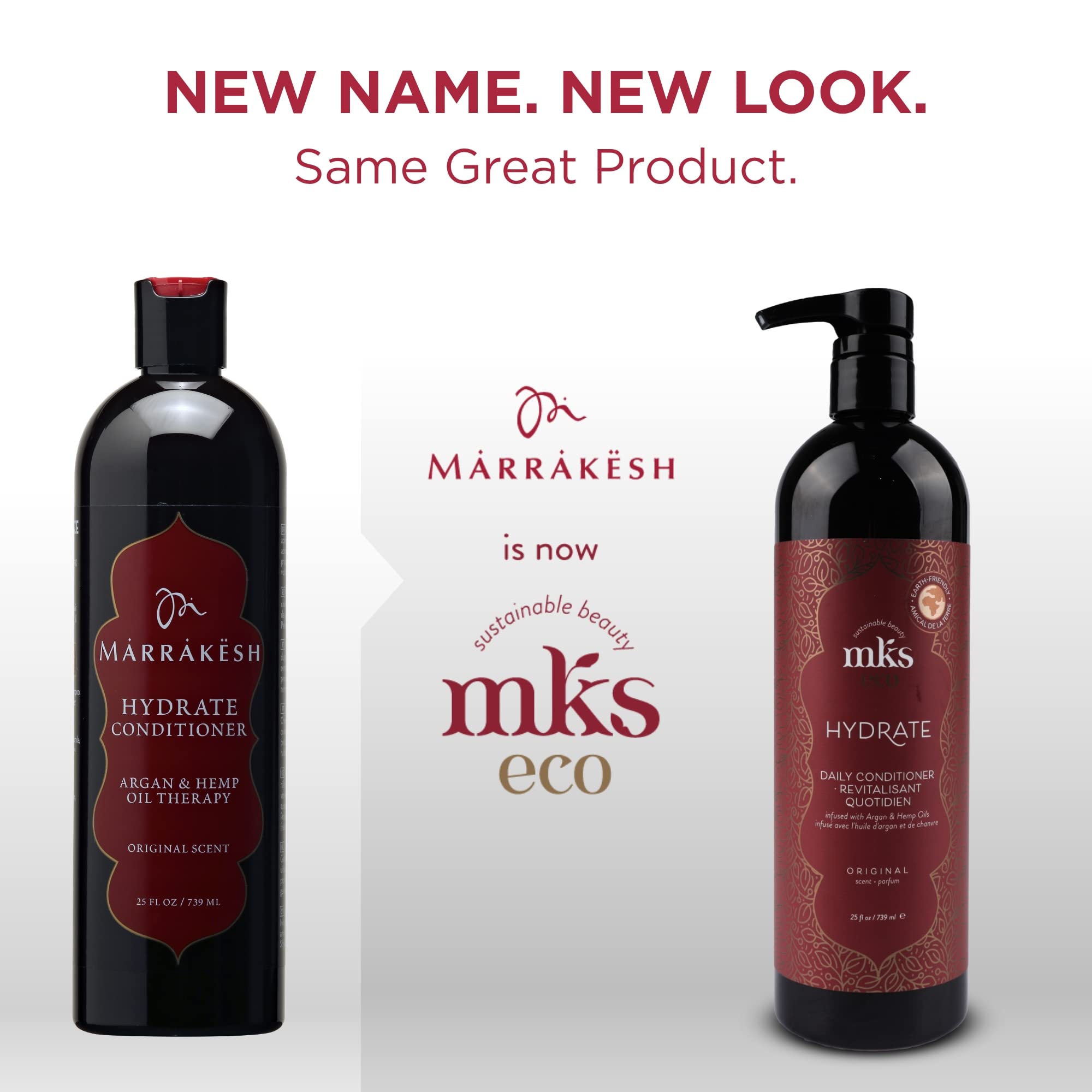 Earthly Body MKS Eco Hydrate Acondicionador Original, etiqueta, ingredientes veganos para cuidado consciente.