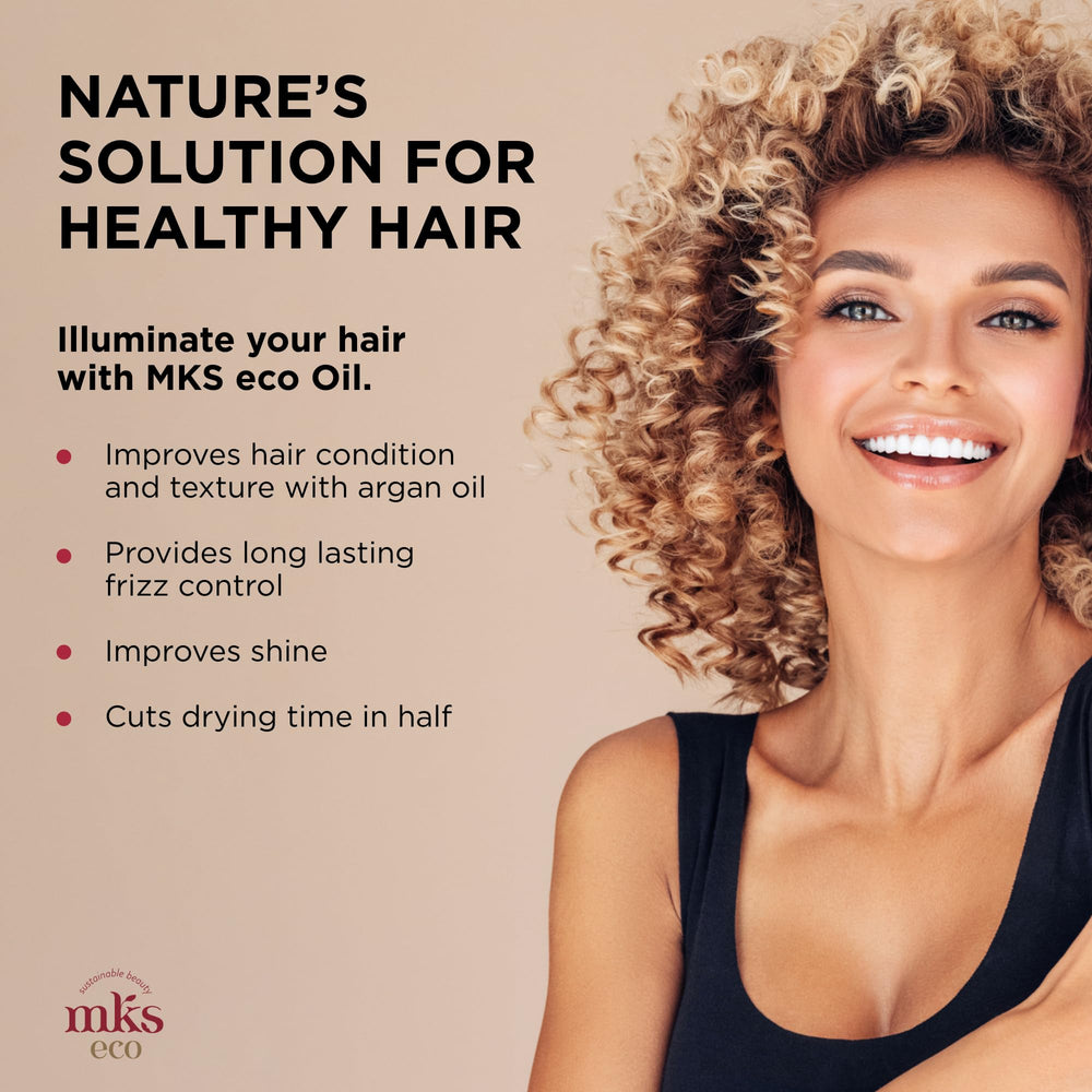 Earthly Body MKS eco Oil Original application scene demonstrating smoothing action.