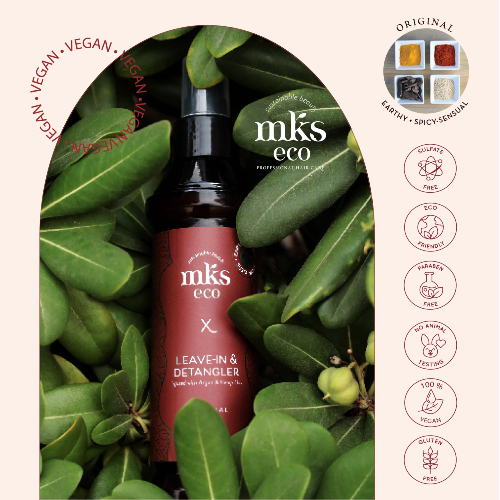 Earthly Body MKS eco X : huile-d-argan et huile-de-chanvre, nourrissent les longueurs sans alourdir.