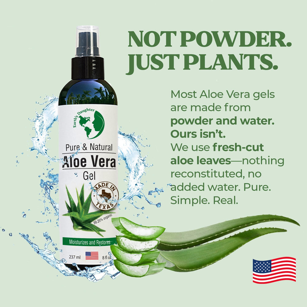 Earth's Daughter Aloe Vera Gel, sin fragancia ideal para piel sensible.