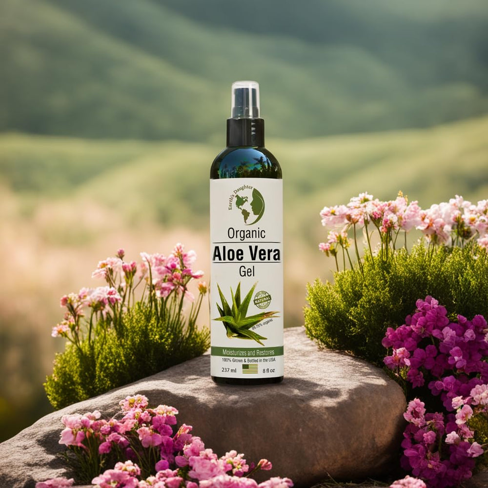 Earth's Daughter Aloe Vera Gel, envase práctico de 8 oz para la familia.