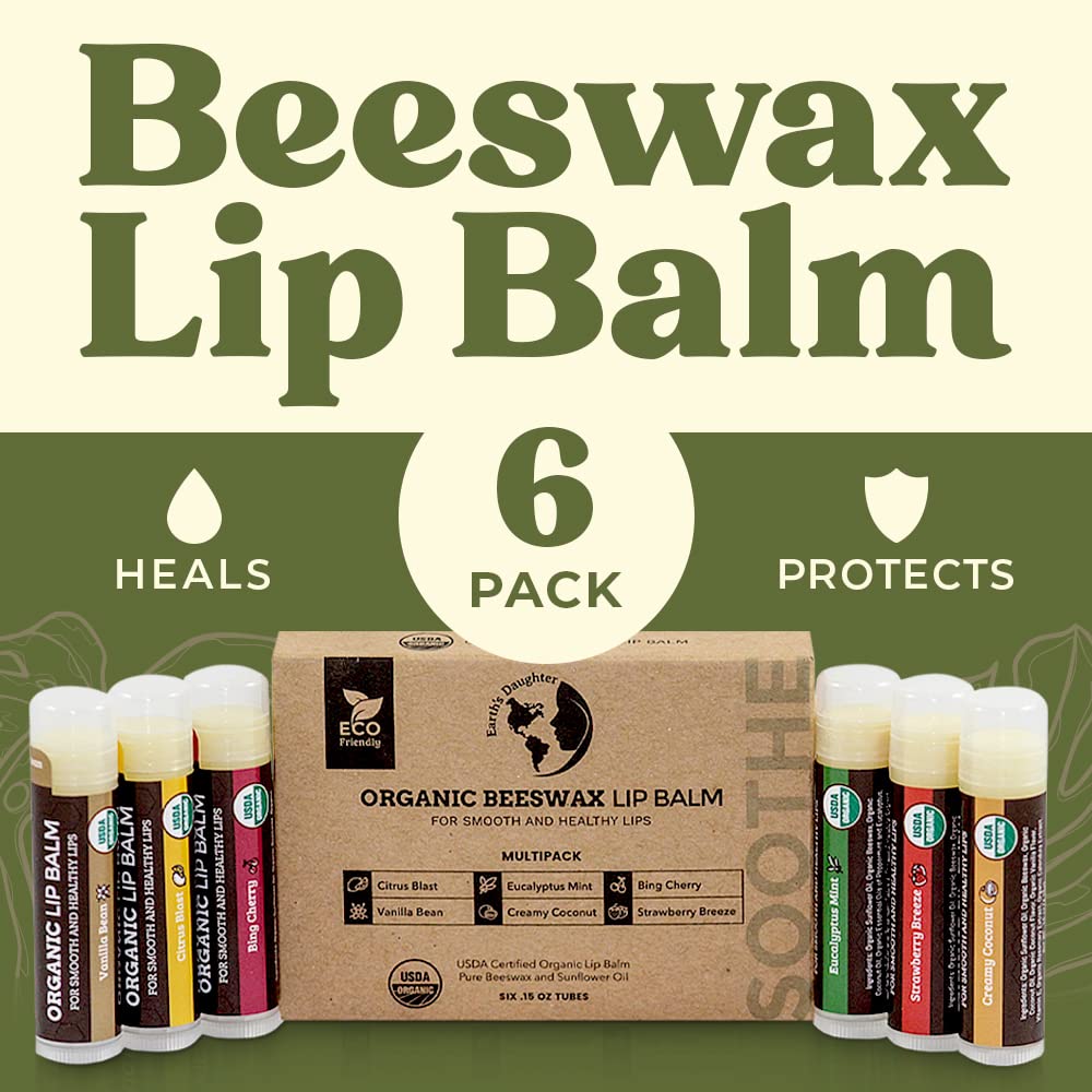 Earth's Daughter bálsamo-labial fresa-brisa, hidratación suave para cualquier ocasión.