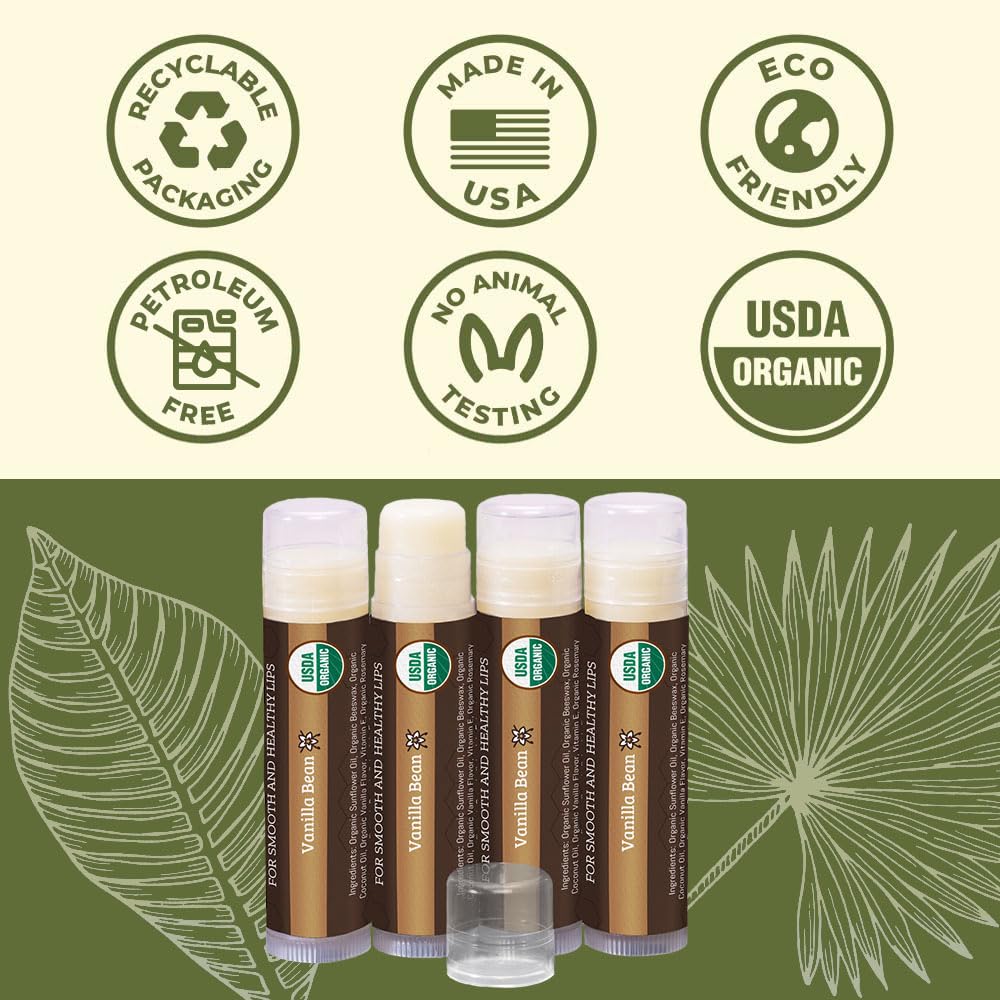 Earth's Daughter bálsamo labial Vanilla libre de gluten para toda la familia.
