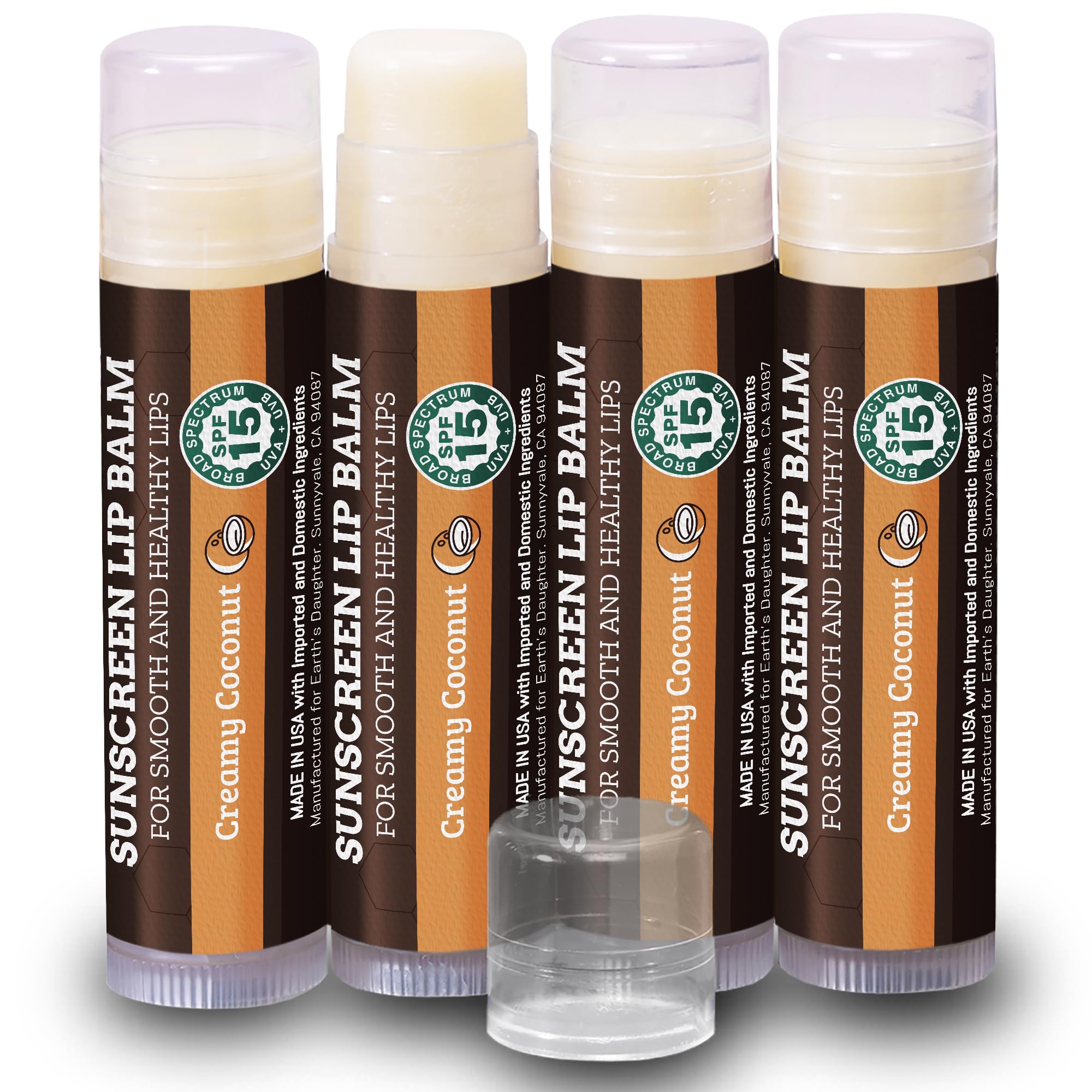 Earth's Daughter bálsamo labial coco SPF 15 protege labios diariamente