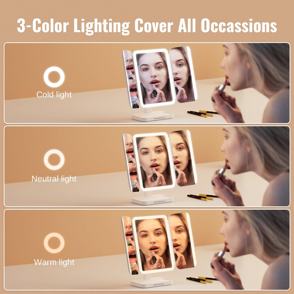 EASEHOLD iluminación 3 colores cubre todas las necesidades de maquillaje.