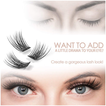 EASITENSION black tip eyelash tweezers aiding accurate placement.