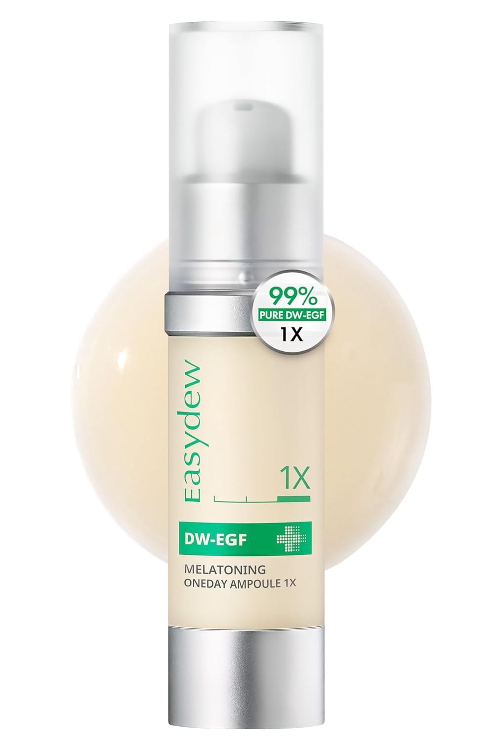 Easydew DW-EGF Melatonina serum botella, hidratación precisa para tono uniforme.