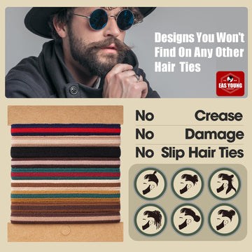 Lazo de pelo trenzado usado como pulsera elegante para hombres.