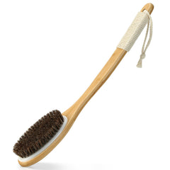 eaxun brocha de ducha con mango curvo para alcance cómodo de la espalda