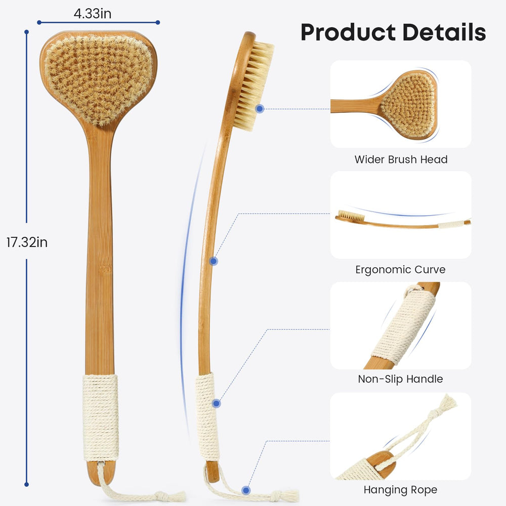eaxun cepillo dorsal exfoliante con cerdas duras ofrece limpieza profunda