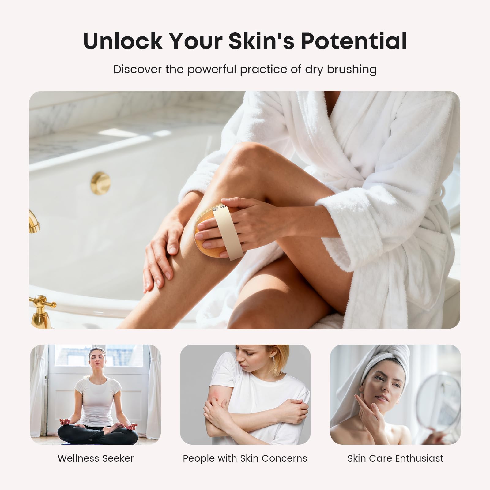 eaxun correa elástica para cepillos, control preciso durante la exfoliación.