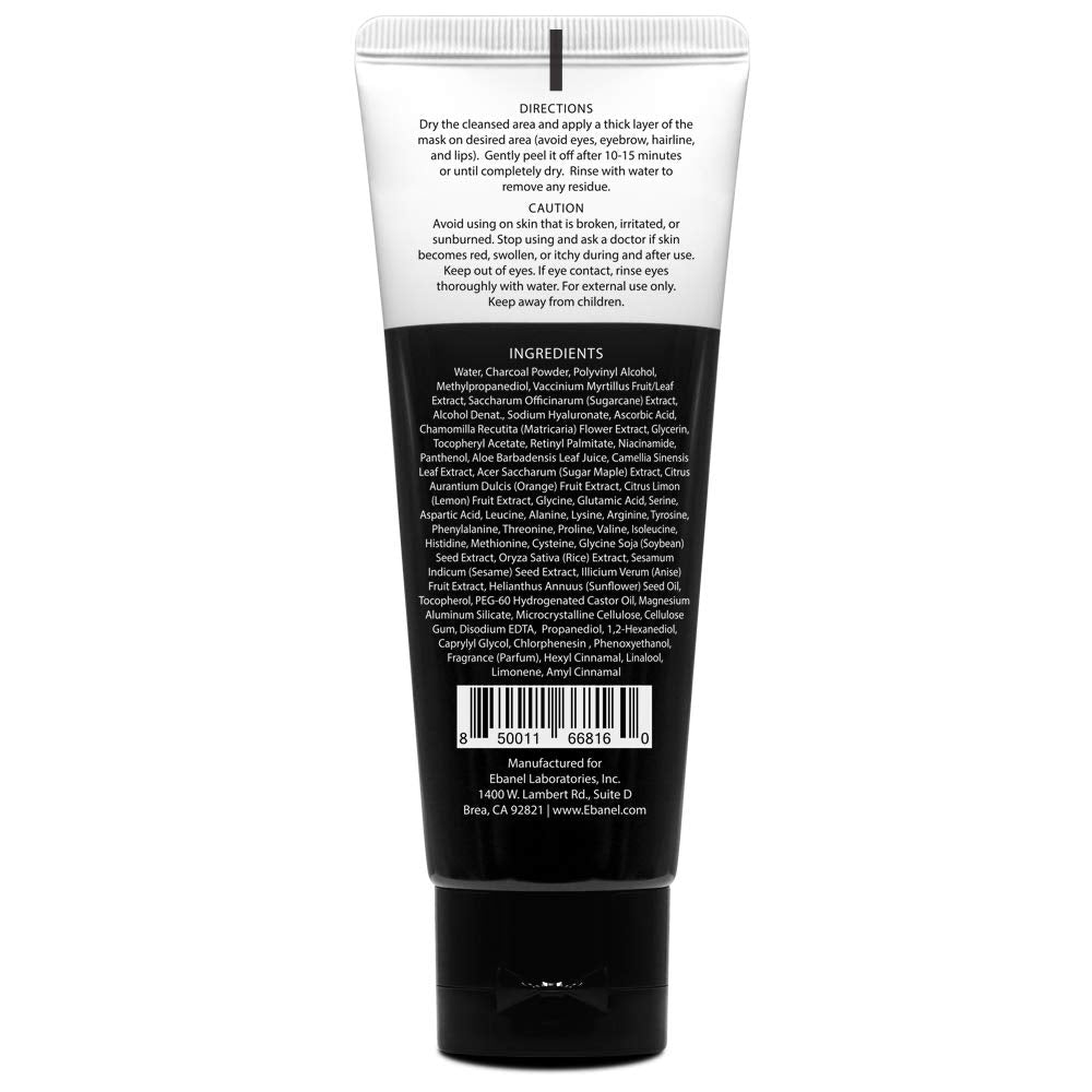 Ebanel charcoal peel mask spa-at-home routine for self-care.