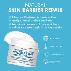 Ebanel Crema Urea 40% para uñas y pies, suavidad visible.