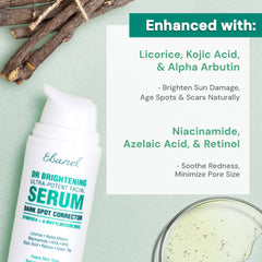 Aplicación facial del Ebanel Serum, textura suave que se absorbe rápidamente.