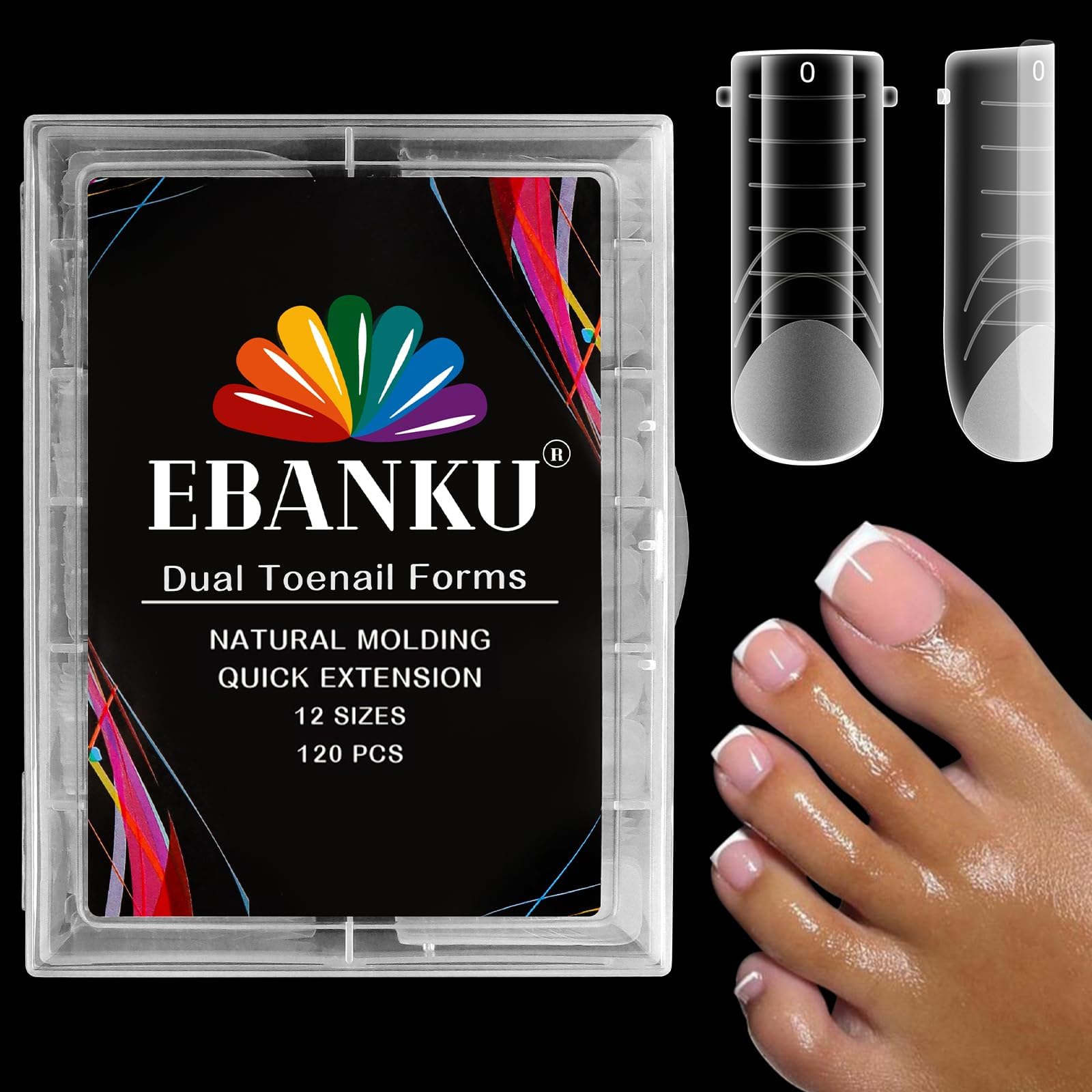 EBANKU kit poly gel uñas de los pies para extensión fácil y acabado brillante.