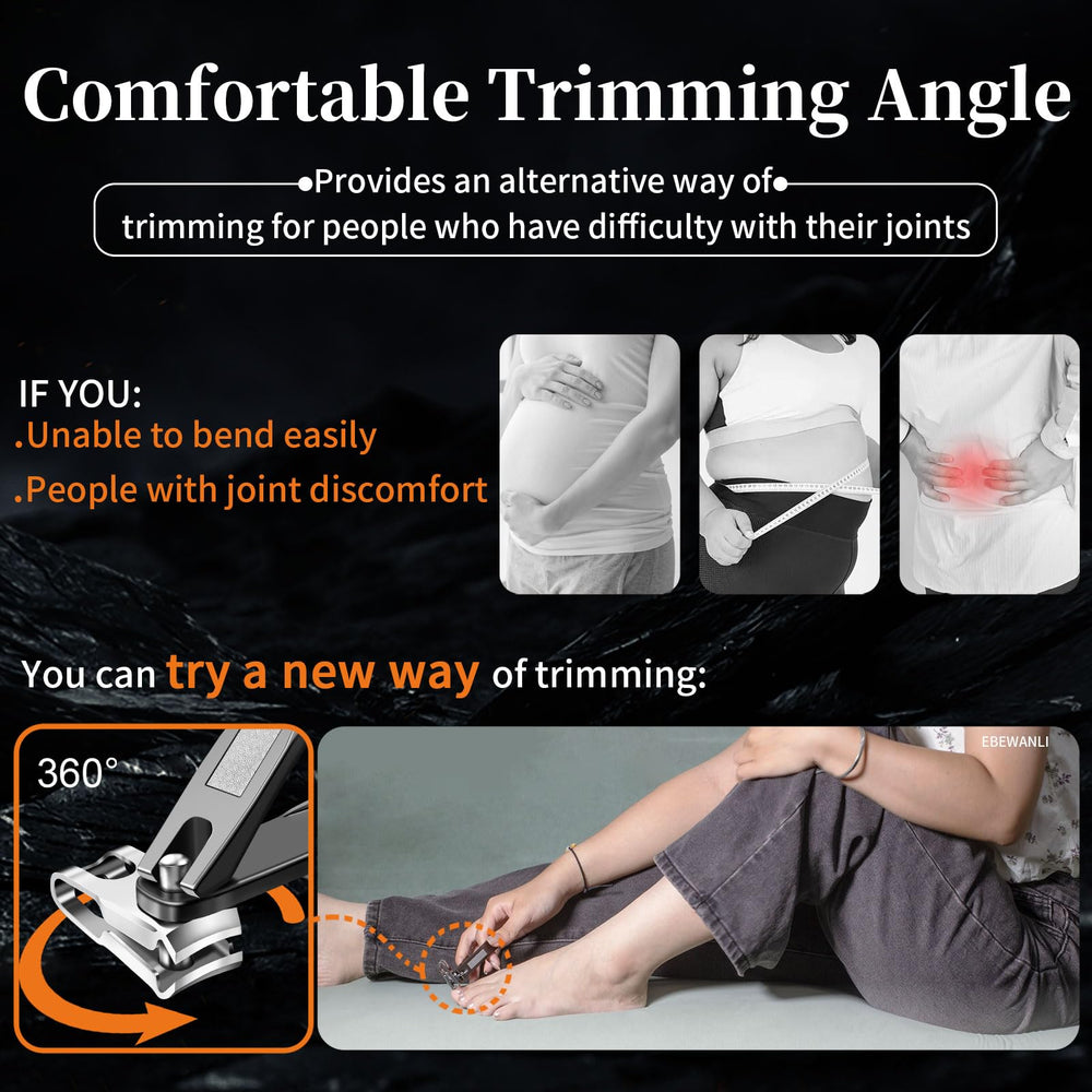 EBEWANLI cortaúñas de pie ergonómico con cabeza curva para corte preciso