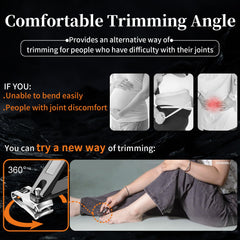 EBEWANLI cortaúñas de pie ergonómico con cabeza curva para corte preciso
