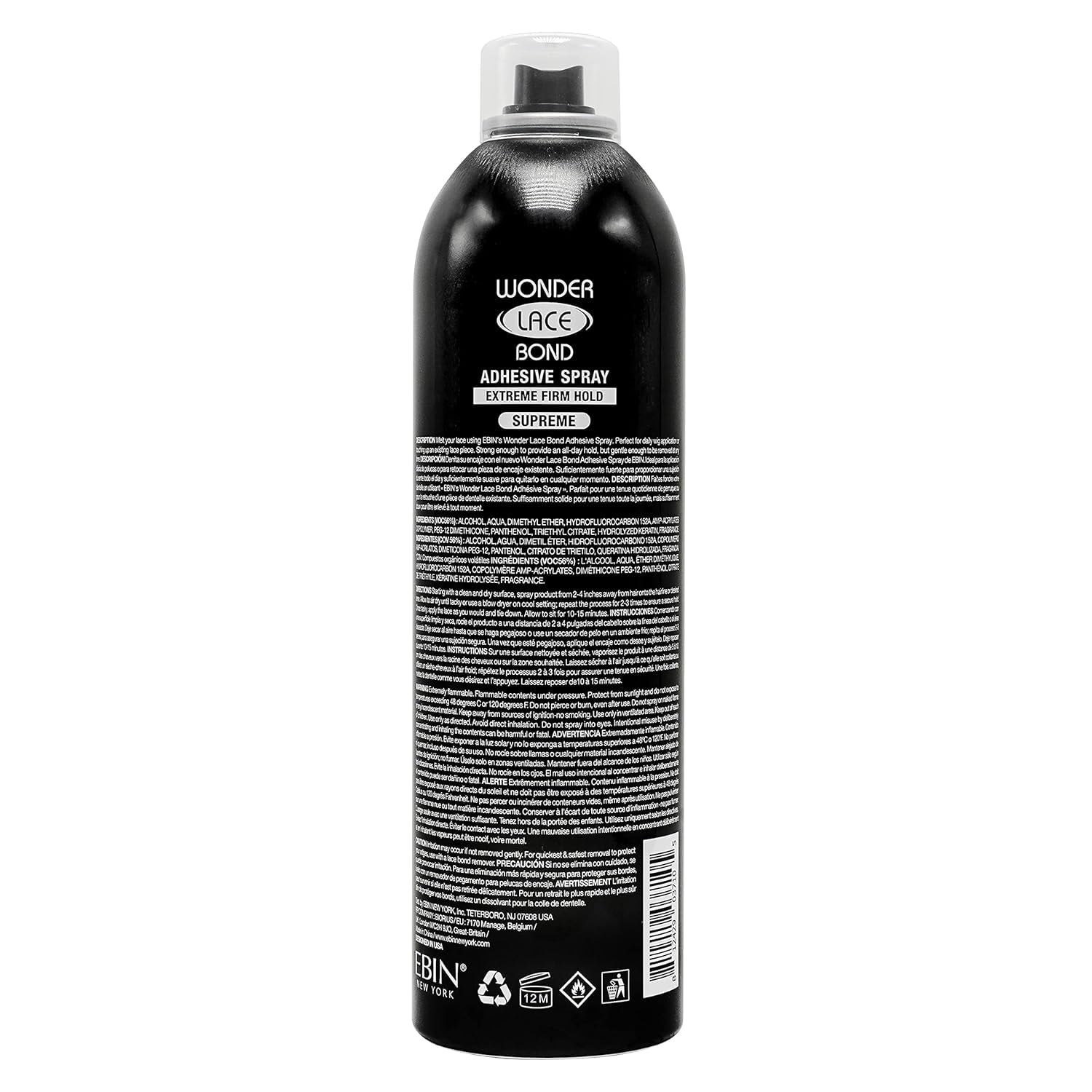 EBIN NEW YORK Wonder Lace Bond, spray de secado rápido para fijar lace.