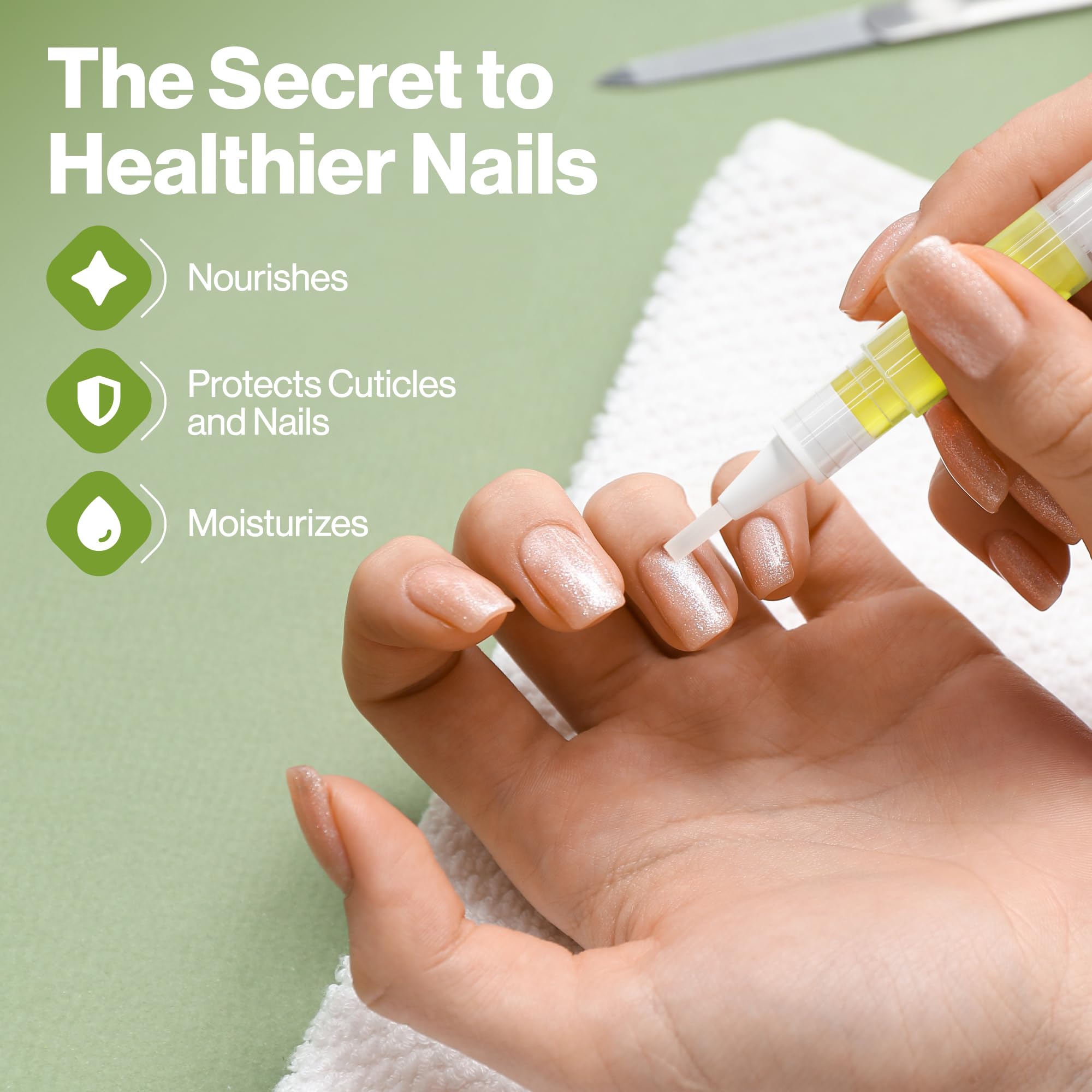ECCO PURE pen fortalecimiento de uñas gracias a nutrición profunda.