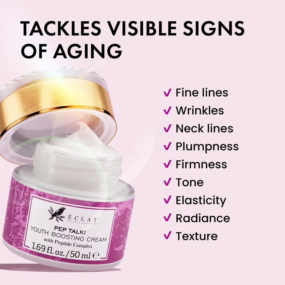 Eclat Skincare Crema Antienvejecimiento, hialurónico para hidratación profunda y barrera fortalecida.