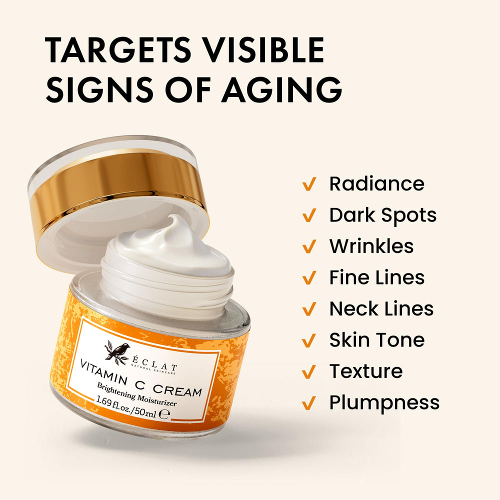 Frasco de 50 ml de Eclat Skincare Vitamina C para hidratación ligera y práctica
