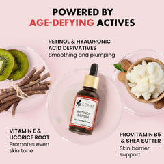 Sérum renovador de Retinol de Eclat Skincare, textura sedosa para calmante aplicación.