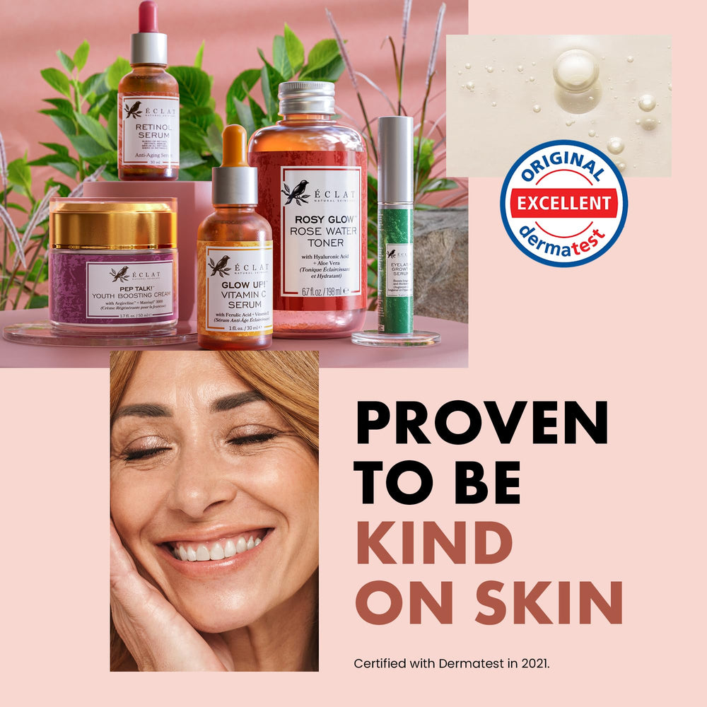 Envase minimalista de Eclat Skincare para uso diario