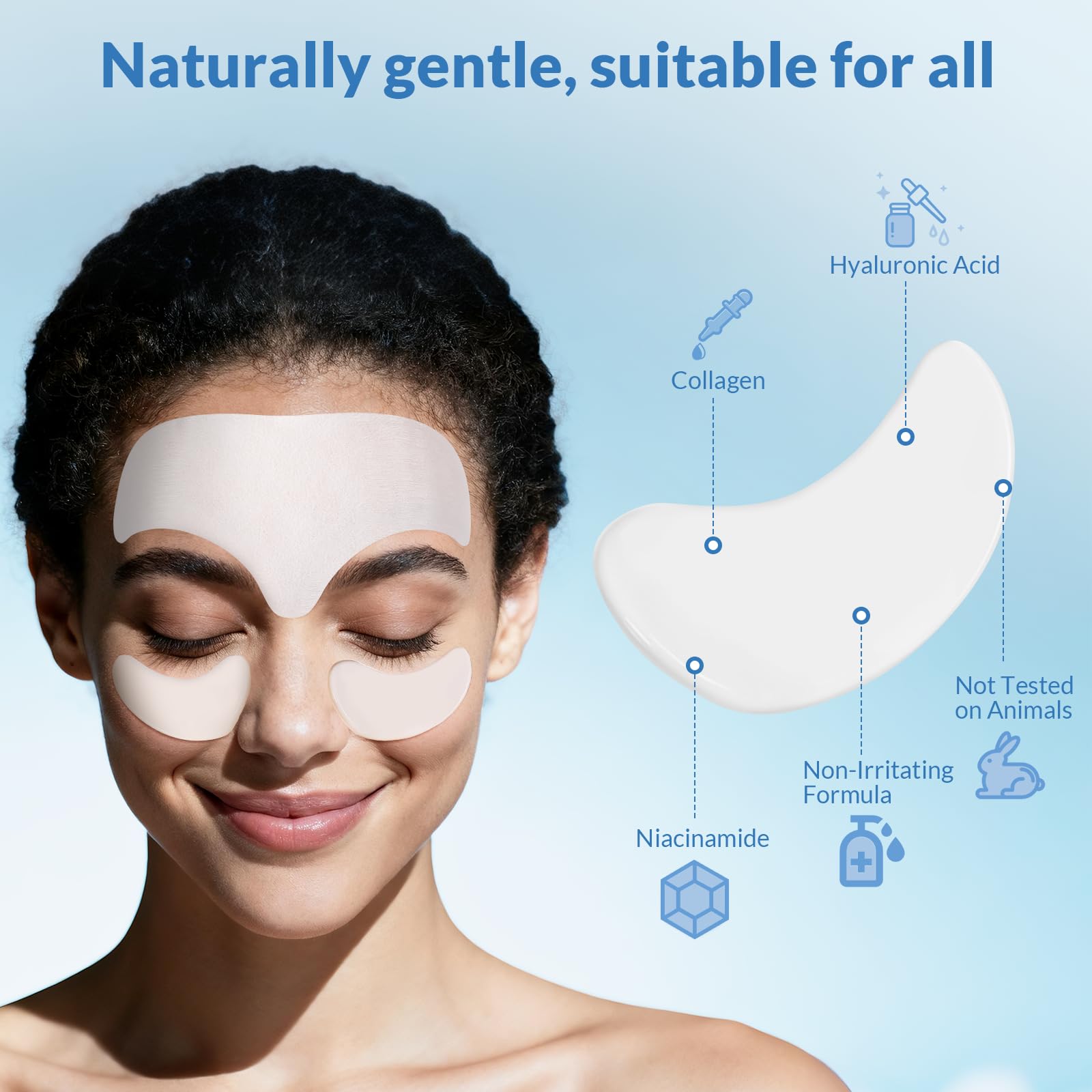 Almohadillas para ojos EclatMuse reducen hinchazón y ojeras.