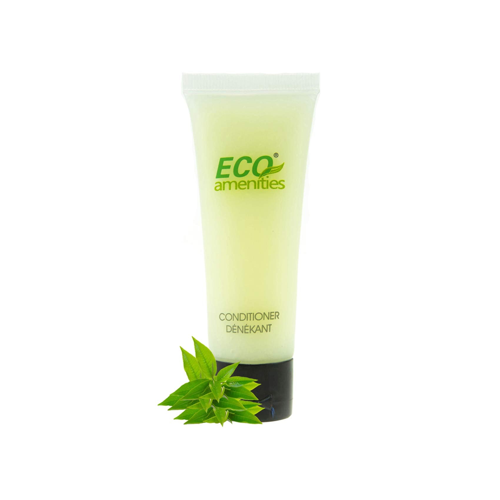 Condicionador ECO Amenities con tapa abatible, práctico para uso diario en hoteles