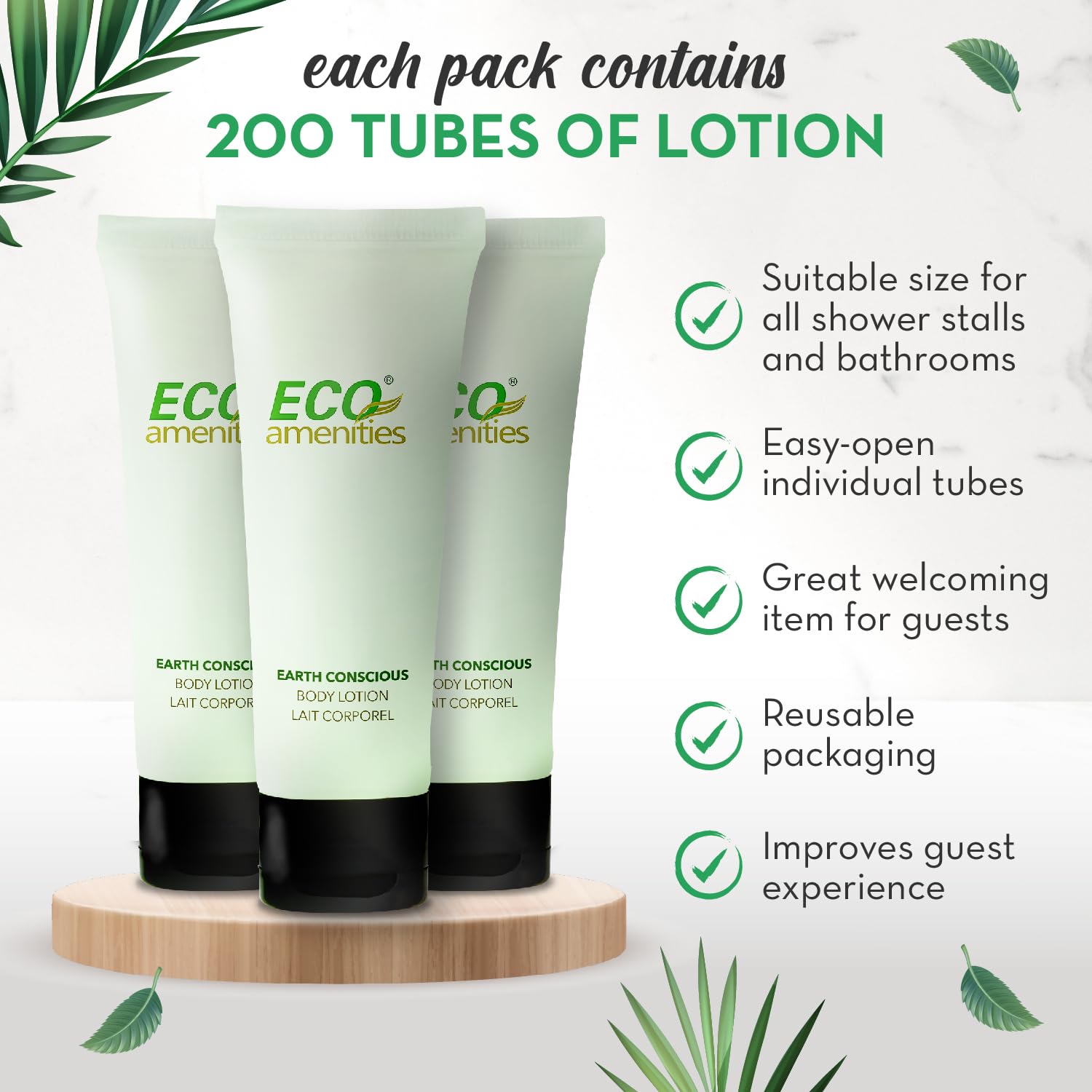 Tubo a prueba de fugas ECO amenities para viajes