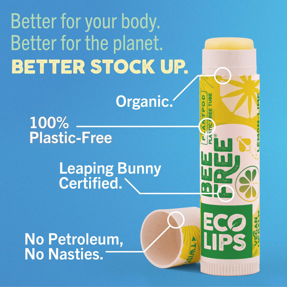 Eco Lips Bee Free: ingredientes naturales como coco para cuidado diario