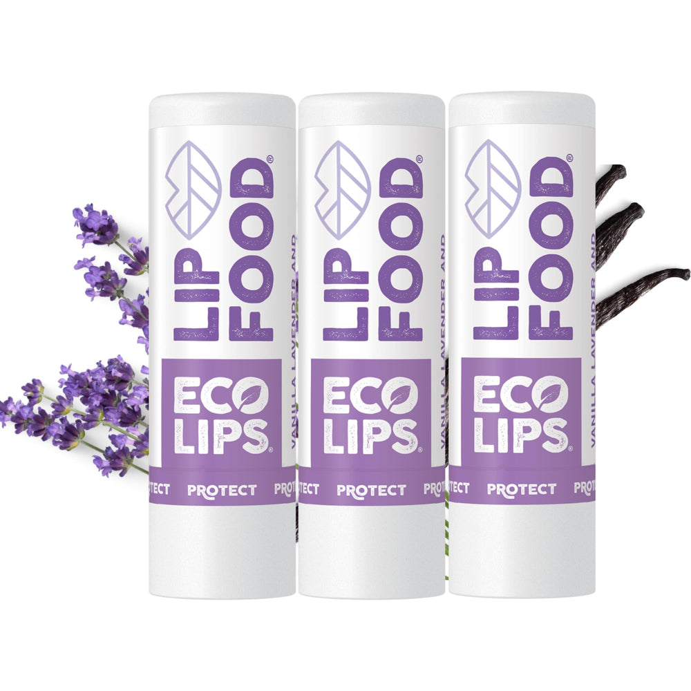Eco Lips Lip Food pack Lavanda-Vainilla, hidratación suave para labios.