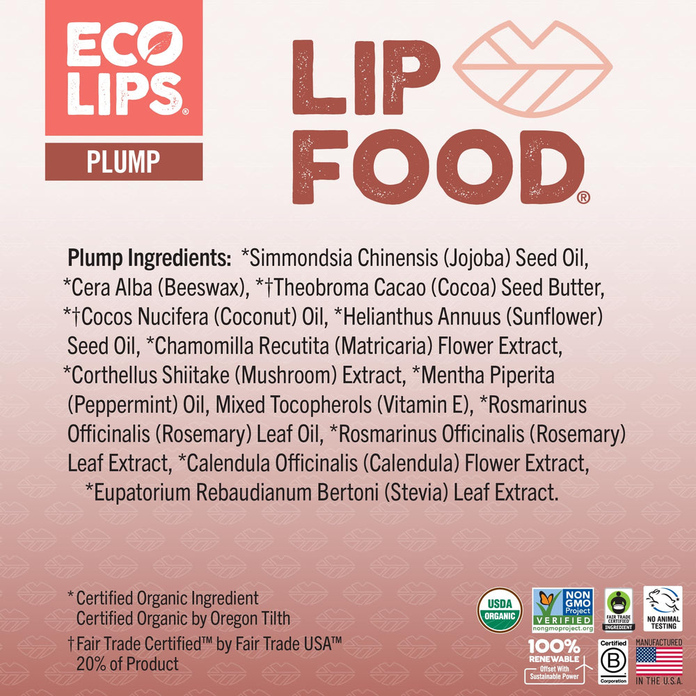 Textura suave de Eco Lips Lip Food aplicada en labios