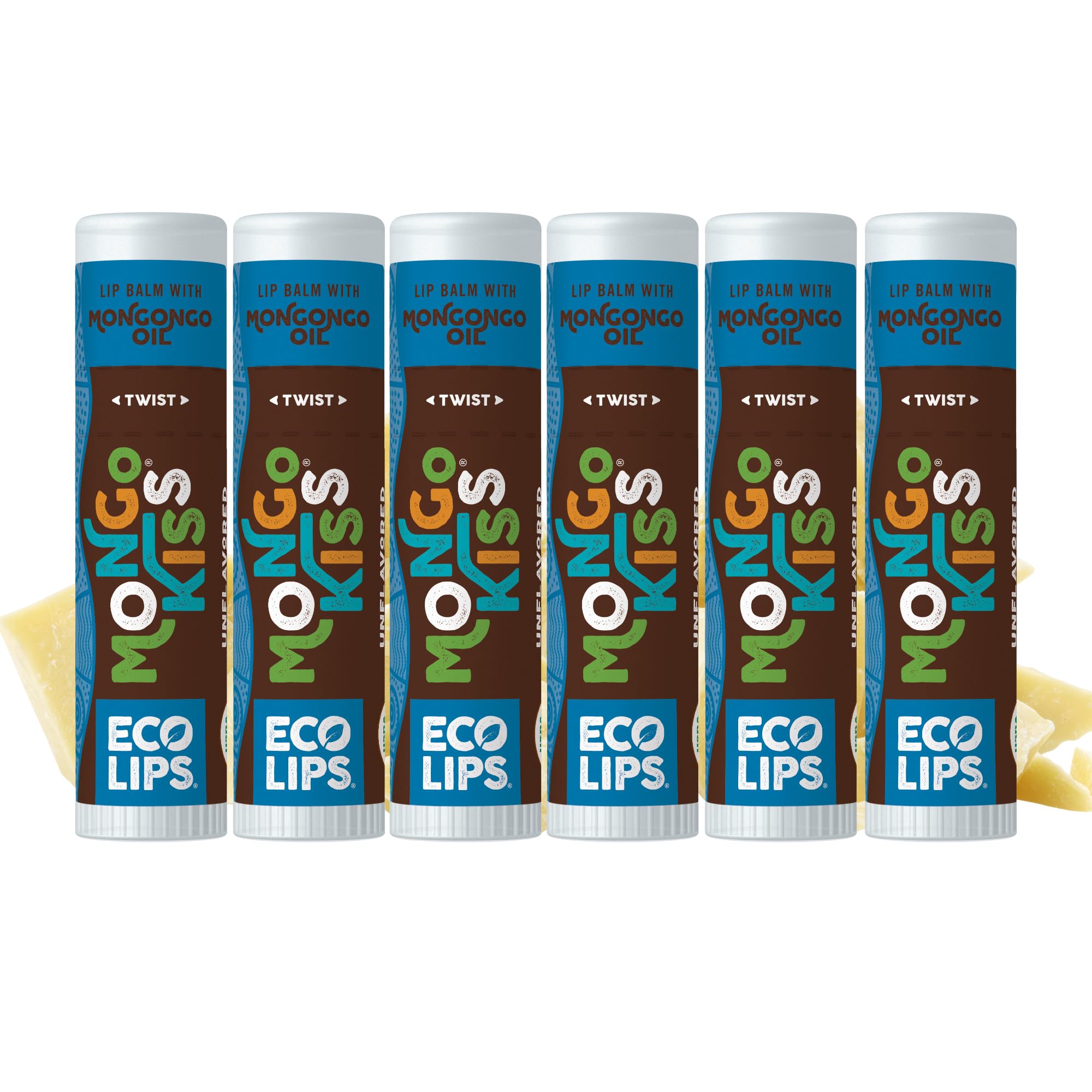 Eco Lips Mongo Kiss 6-pack tubes for longer-lasting hydration.