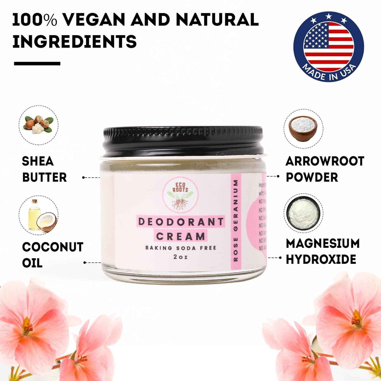 Aroma rosa-geranio ECO ROOTS: sensación fresca y agradable.