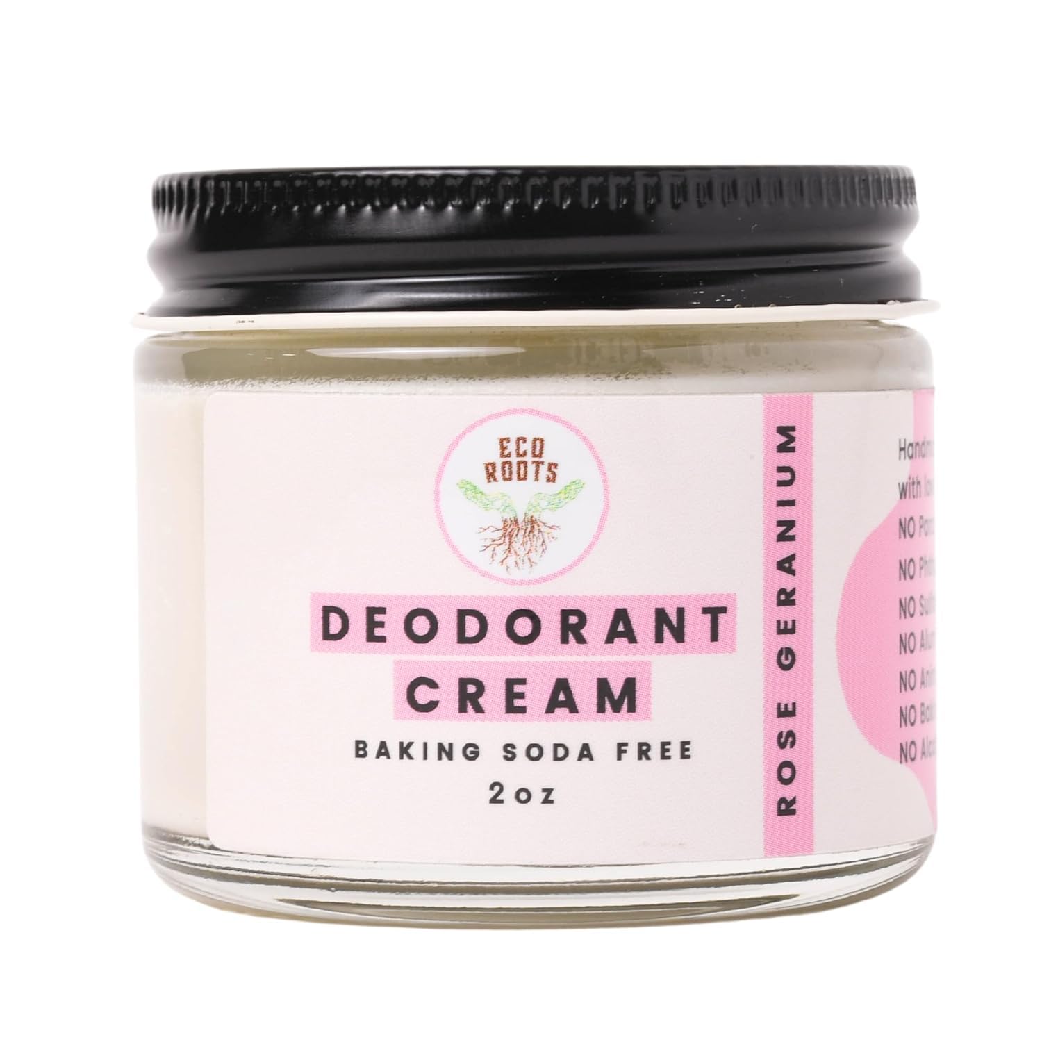 Desodorante natural ECO ROOTS crema: aplicación suave para axilas y piel.