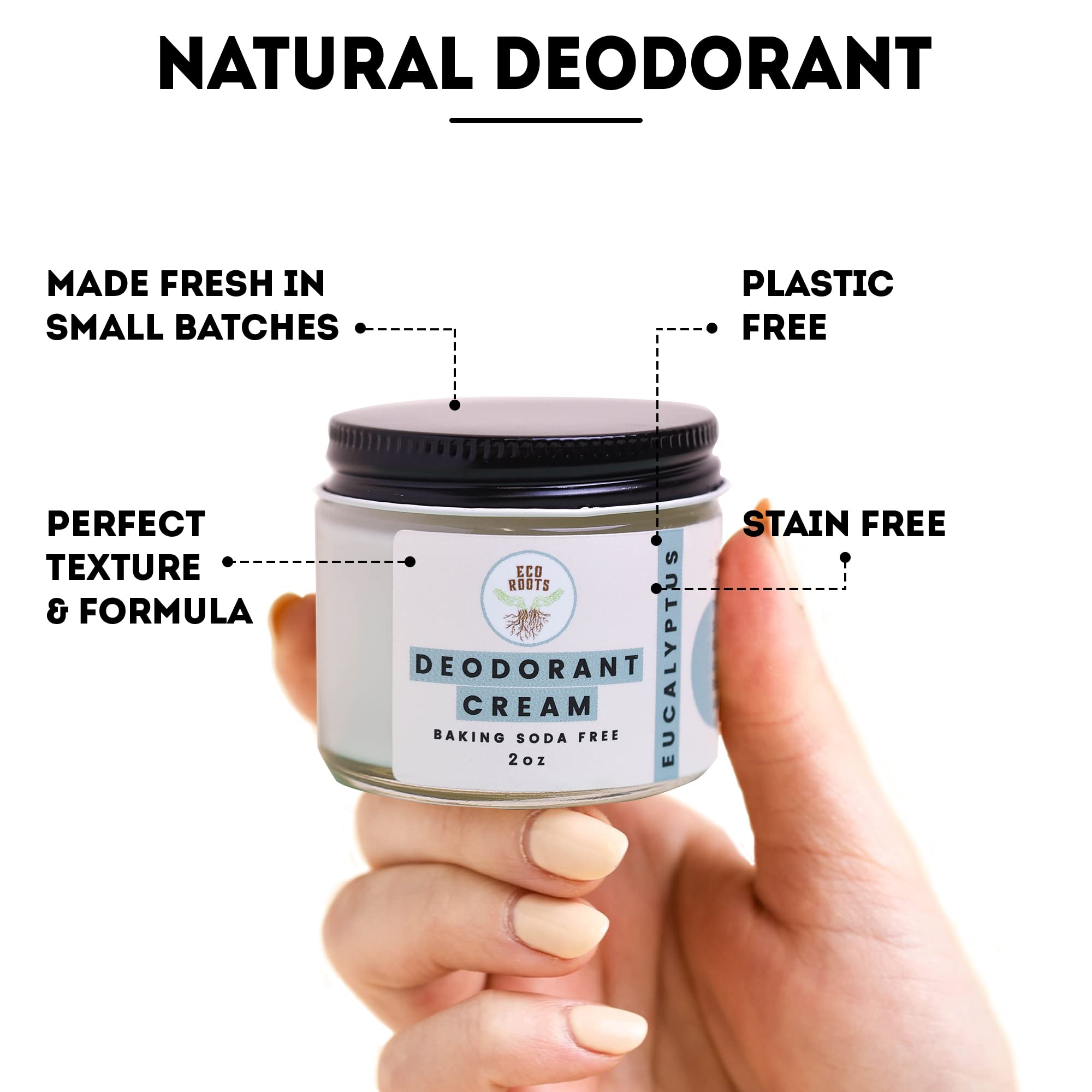 ECO ROOTS desodorante vegano, libre de crueldad y apto para todos.