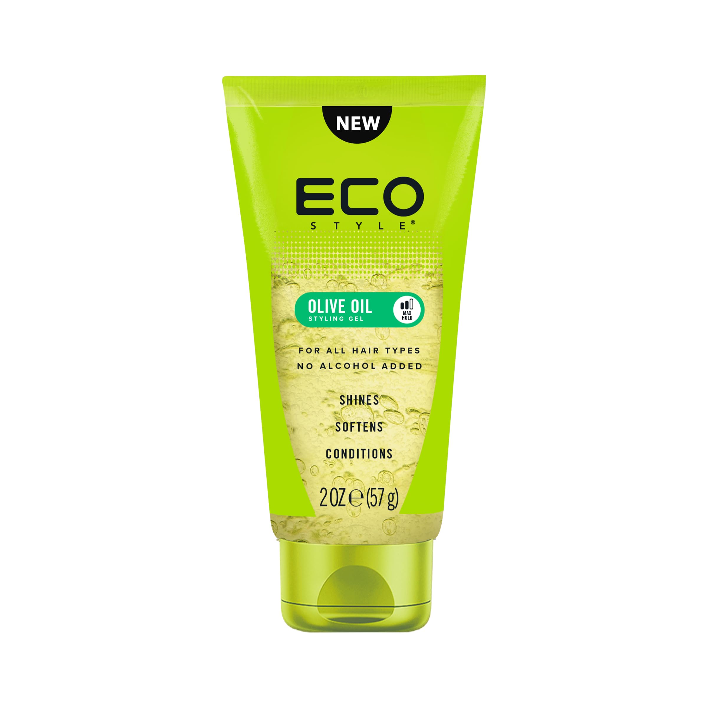 Eco Style Gel de Aceite de Oliva: botella de 2 oz para peinados duraderos y fáciles
