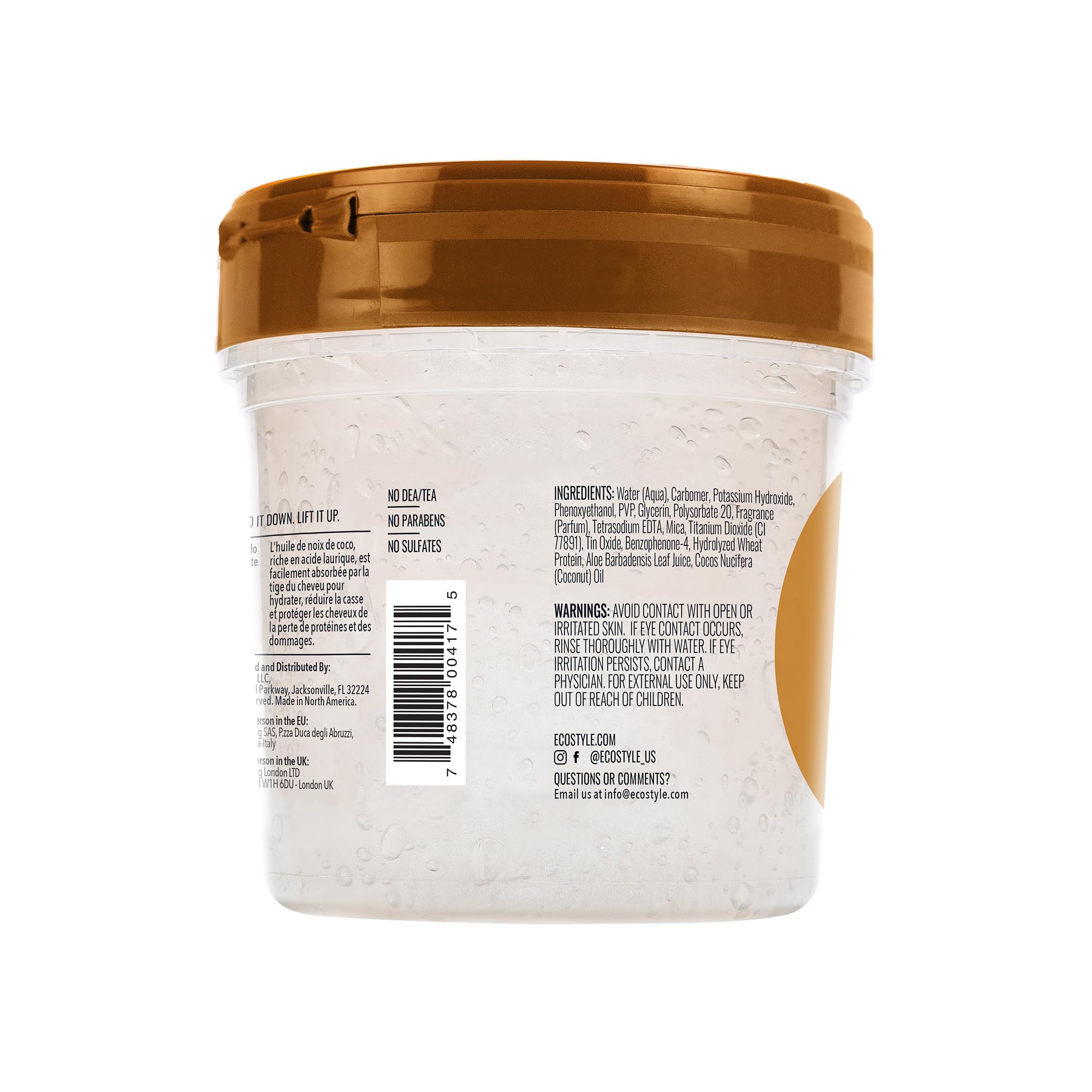 Eco Style Gel Coco: aplicación en peinado para control y hidratación diaria.