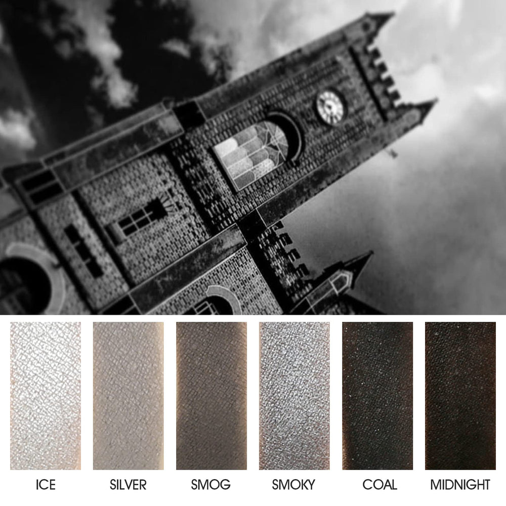 ecofavor Black Smoky Eye Palette dark grey shade adds smoky sophistication.