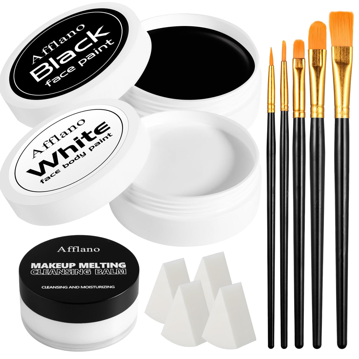 ecofavor pinturas cara negro blanco 50 g para cobertura total y acabado uniforme