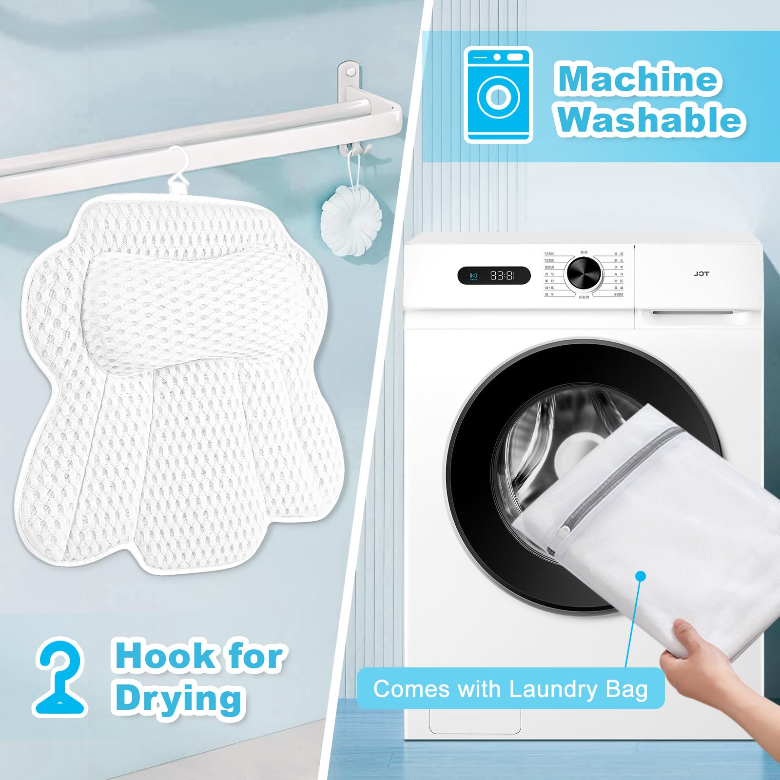 EcoHLL ajuste universal funciona en todo tipo de bañeras para confort constante.
