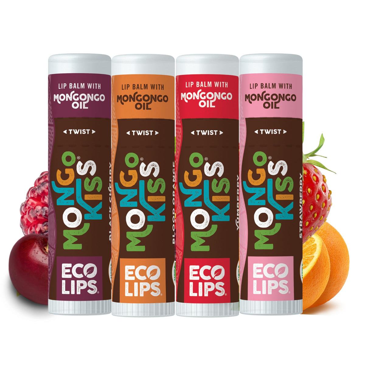 Eco Lips Mongo Kiss Blood Orange tube for daily hydration and bright scent
