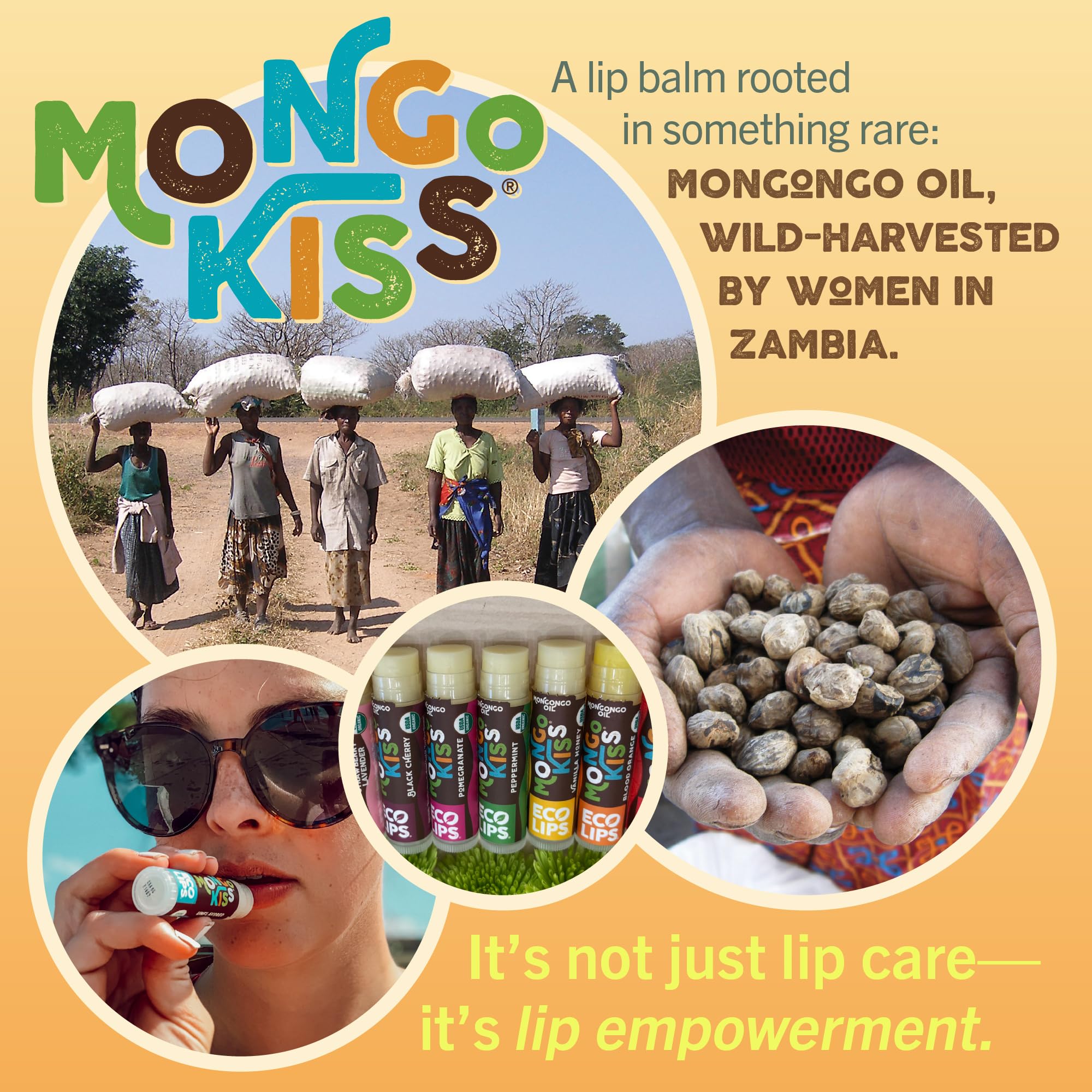 Eco Lips Mongo Kiss Mongongo oil and cocoa butter organic formula