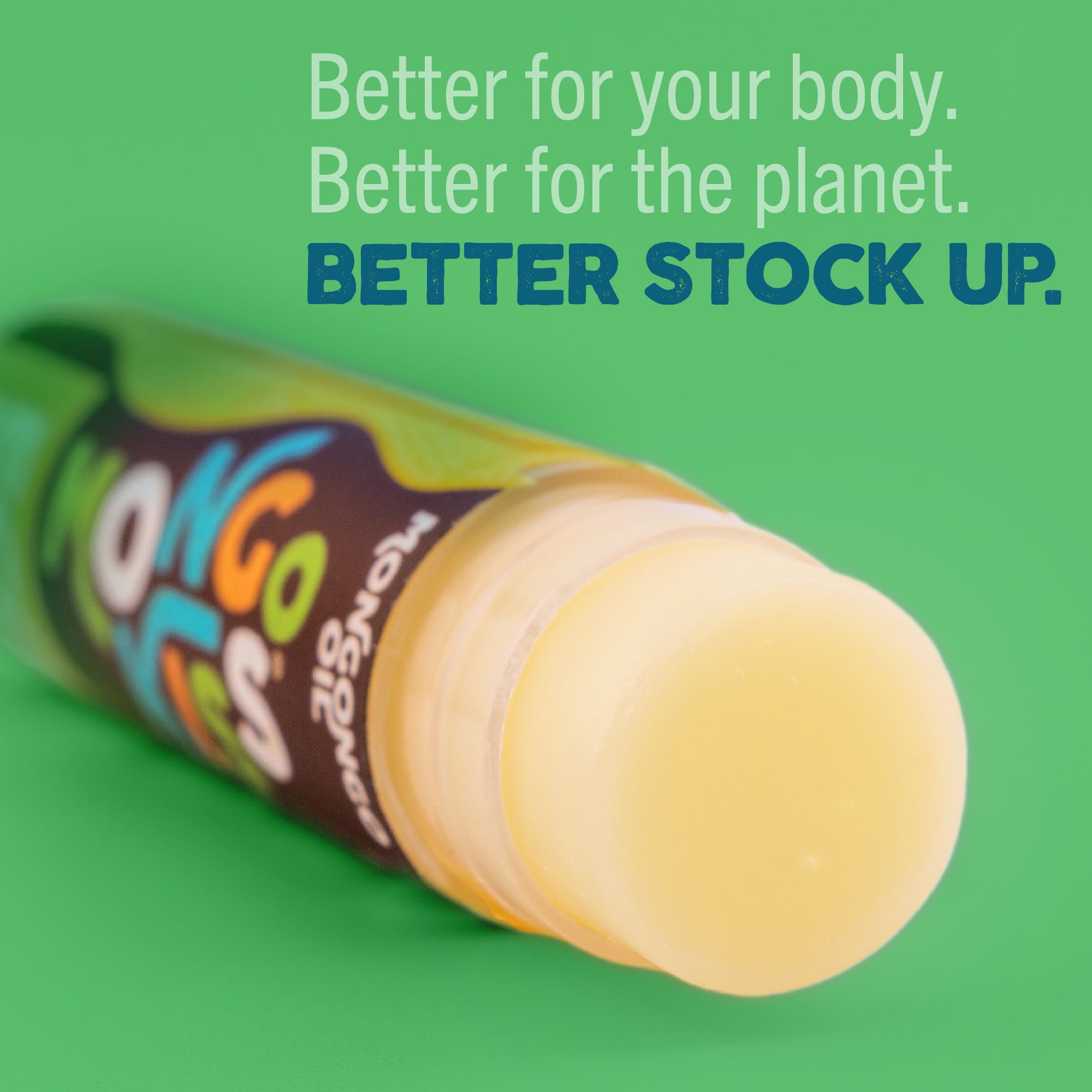 Eco Lips Mongo Kiss packaging made with post-consumer recycled materials