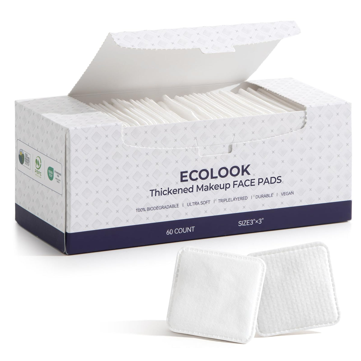 Ecolook discos triple capa con textura para exfoliar suavemente la piel