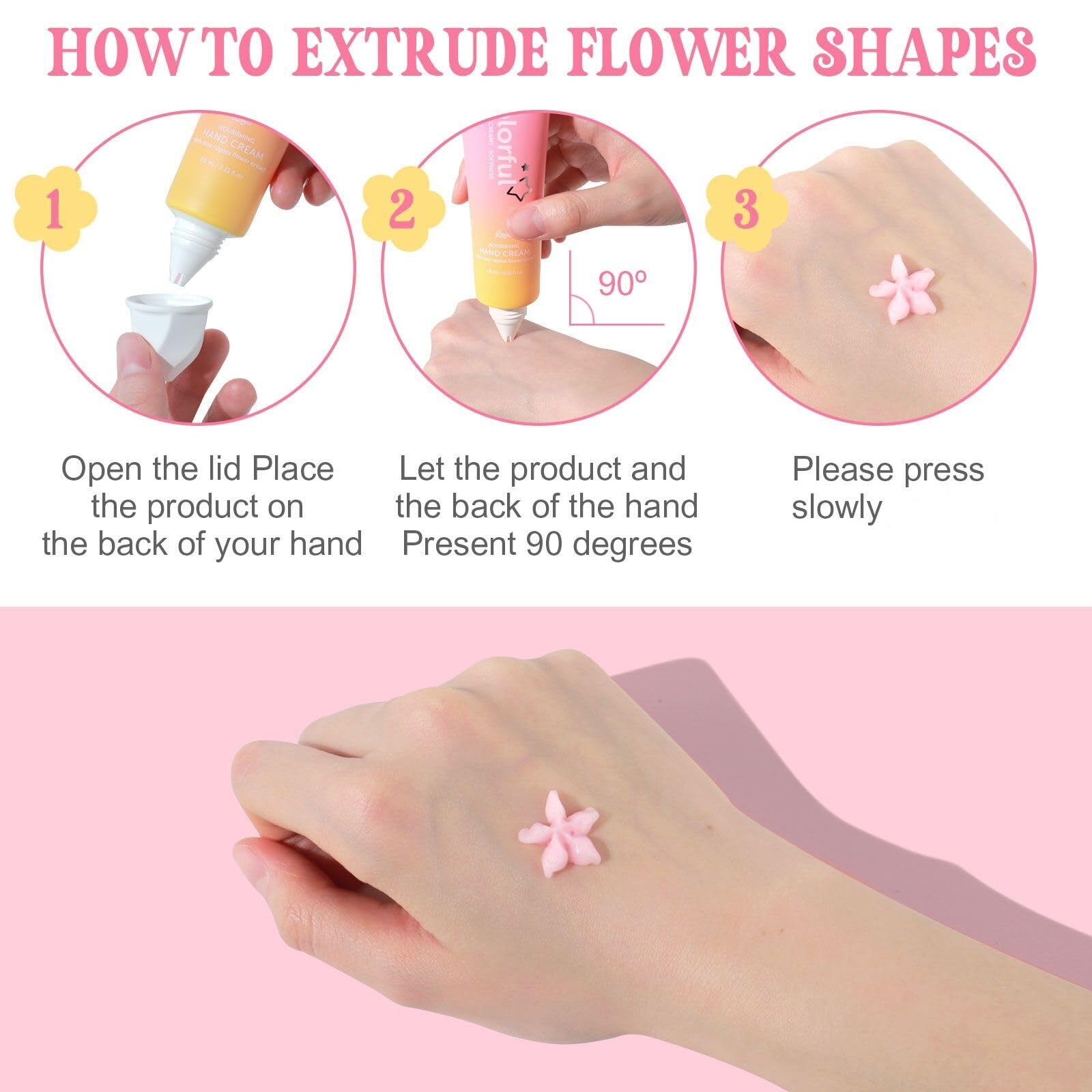 ECOPPEAL cremas manos con diseño en forma de flor en tubo