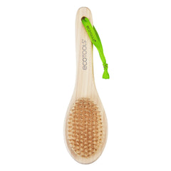 EcoTools cepillo para pies con mango de bambú y cerdas suaves.